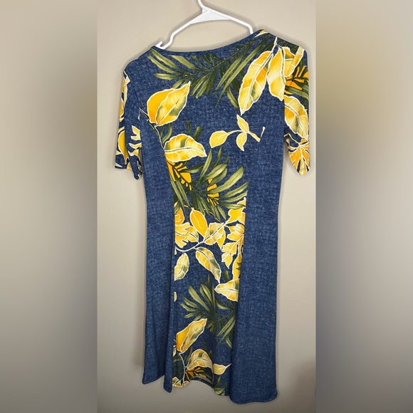 Sami & Jo Yellow and Blue Floral Dress Size M - Picture 3 of 4